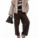 pantalone modello balloon alcantara